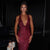 Lorena Maxi Dress - Wine Lined