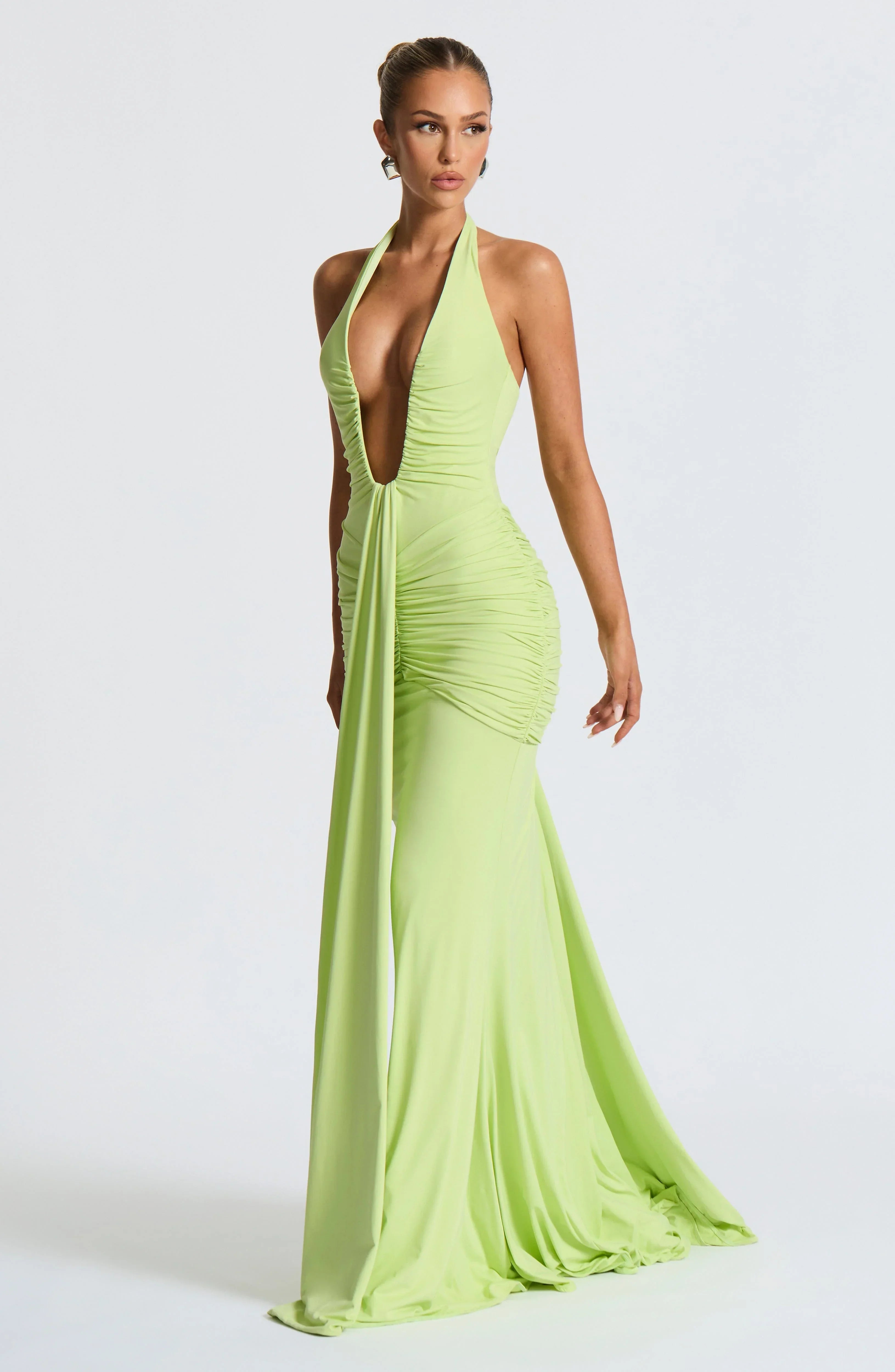 Zaria - Draped Jersey Maxi Dress