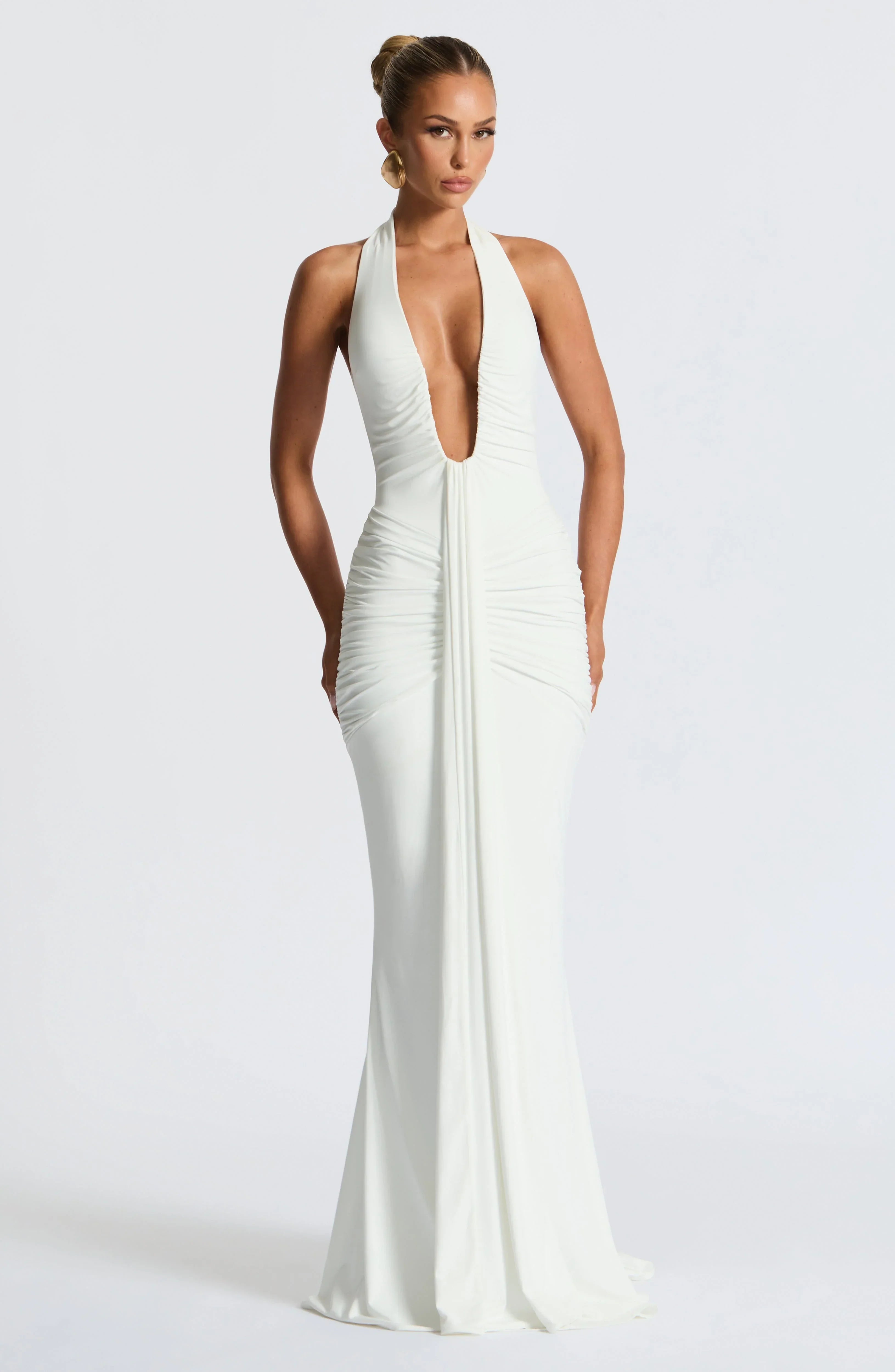 Zaria - Draped Jersey Maxi Dress
